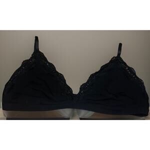 EXPRESS Wireless Lace Bralette Black Size: X Large Y2K Layering NWT